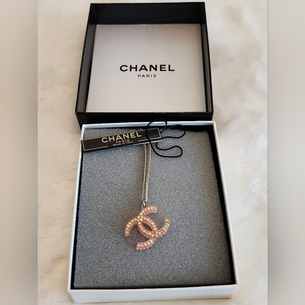 Vintage Chanel Logo Necklace